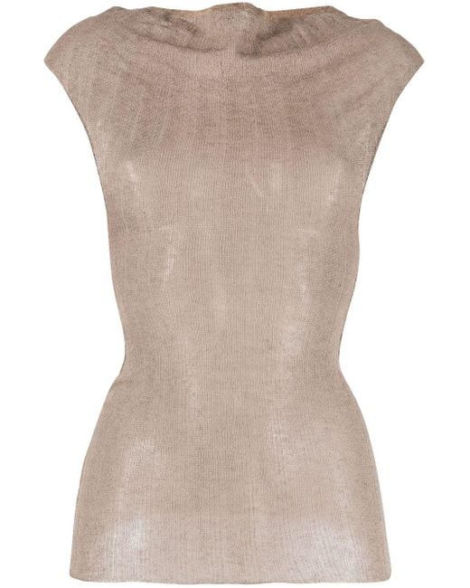 Paloma Wool Natural Caril Top Beige In Linen