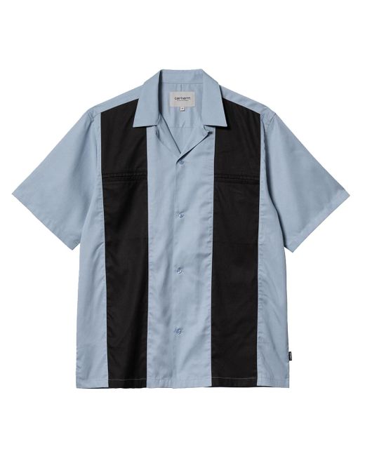 Carhartt Durango S/s Shirt Blue/black In Cotton