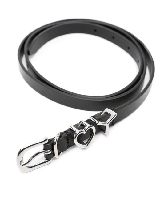 Y. Project Black Y Heart Leather Belt