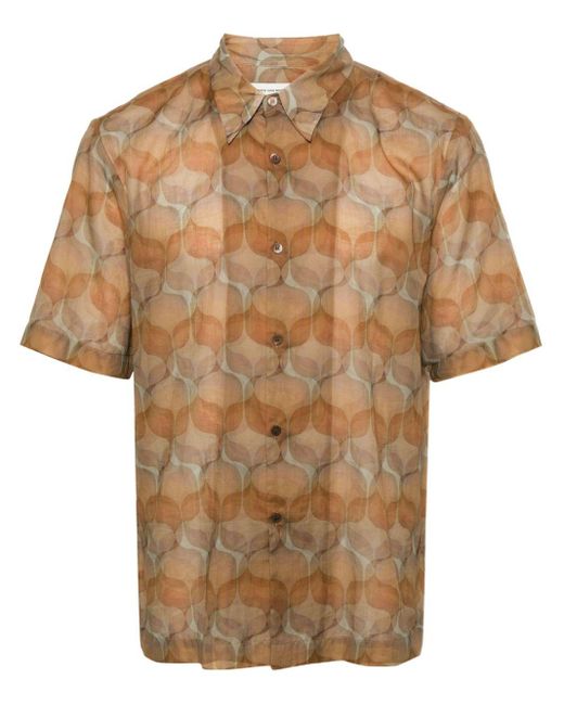 Dries Van Noten Brown Clasen Shirt for men