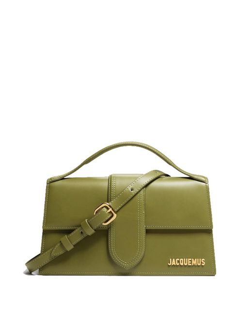 Jacquemus Green Le Grand Bambino Bag Khaki In Leather