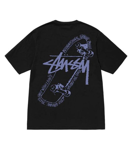 Stussy Skate Posse T-shirt Black In Cotton for men