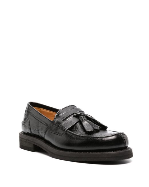 Our Legacy Black Tassel-detail Leather Loafers for men
