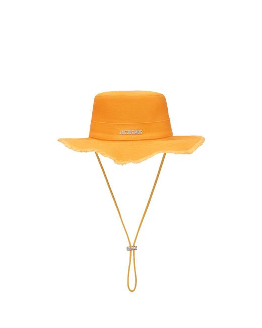 Jacquemus Le Bob Artichaut Bucket Hat Dark Orange In Cotton