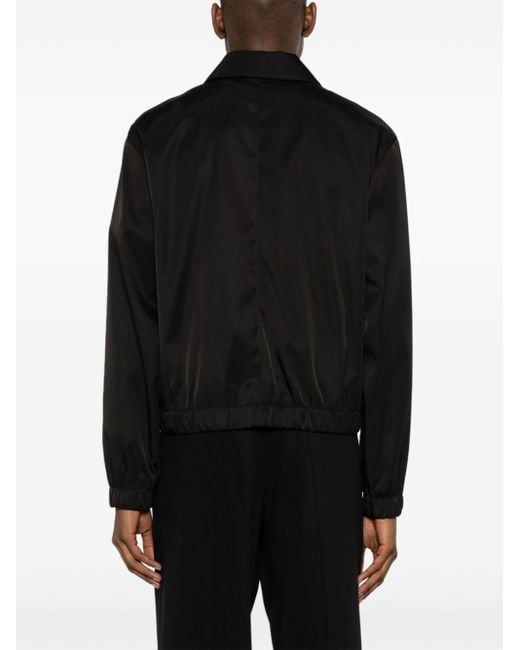 AMI Black Ami De Coeur-appliqué Jacket for men