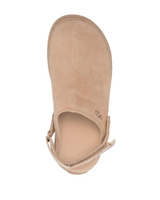 Ugg Brown Goldenstar Sandals Beige In Leather