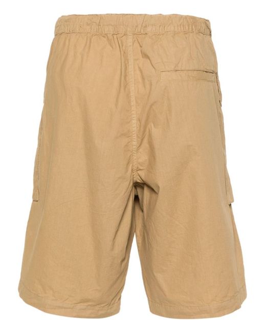 Aspesi Natural Logo-patch Cotton Cargo Shorts for men