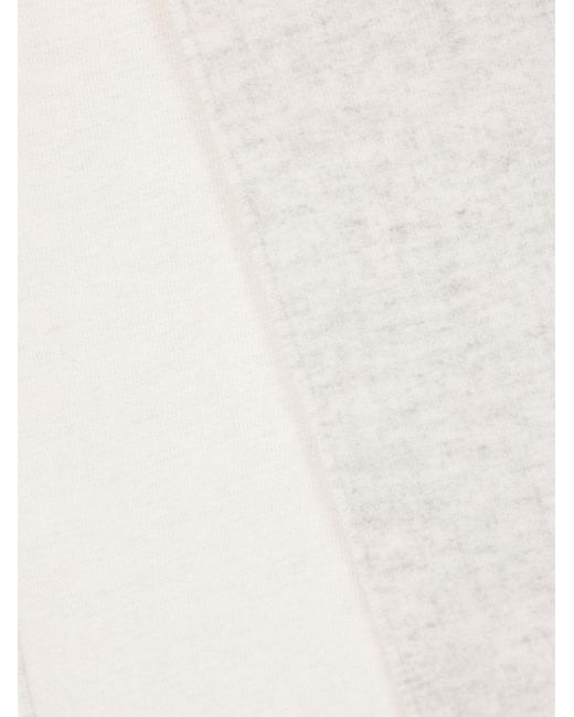Acne Jacquard Logo Small Scarf White And Grey In Wool