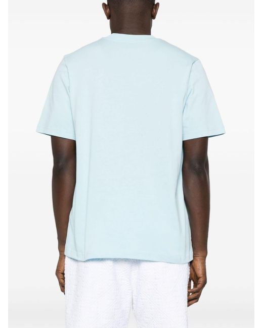 Casablancabrand Blue Tennis Club Icon T-shirt Blu In Cotton for men