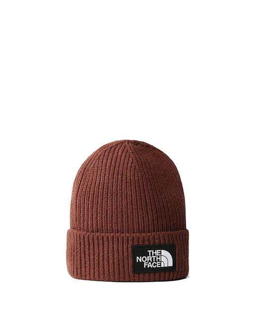 Cappello logo box marrone in lana di The North Face in Rosso | Lyst