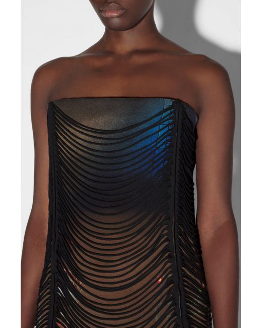 Jean Paul Gaultier Multicolor Slashing 3D Mini Dress