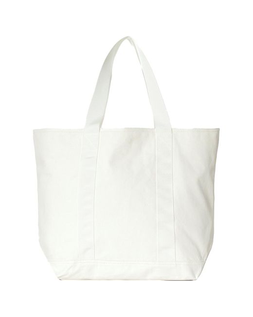 Carhartt White Logo Tote Bag Wax