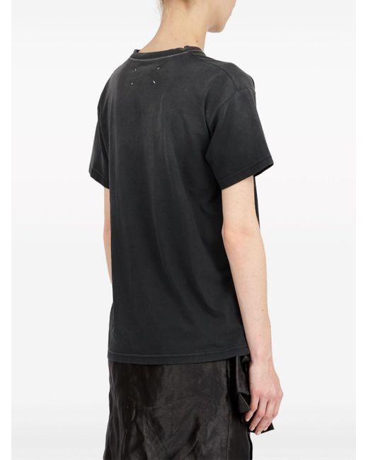 Maison Margiela Black Reverse T-Shirt With Print