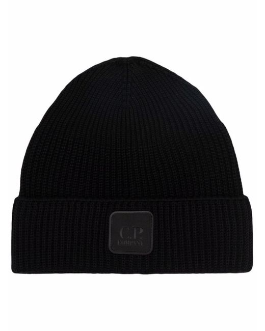 C.P. Company Logo Hat Black In Wool for Men - Lyst