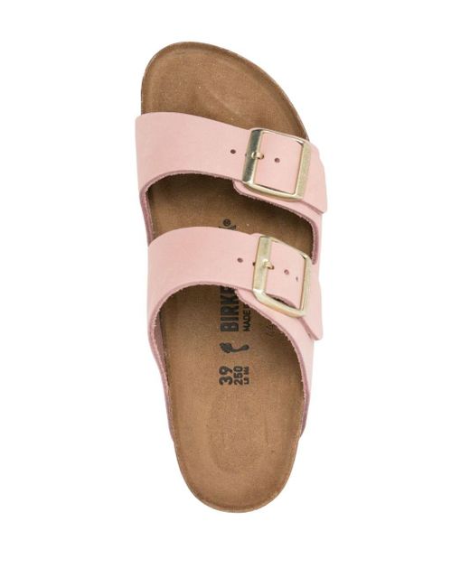 Birkenstock Pink Arizona Soft, Nubuck Leather Shoes