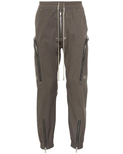 Rick Owens Gray Bauhaus Cargo Trousers Dust In Cotton for men
