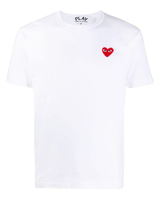 COMME DES GARÇONS PLAY Logo T-shirt White In Cotton