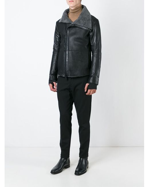 Emporio armani shearling jacket deals