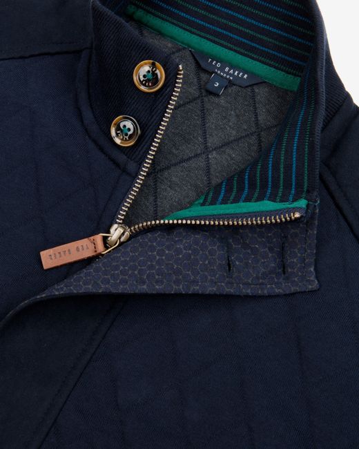 Ted Baker Blue Quilted Cardigan for men