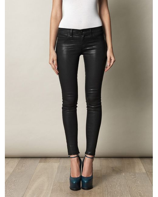 J brand coated skinny jeans sale