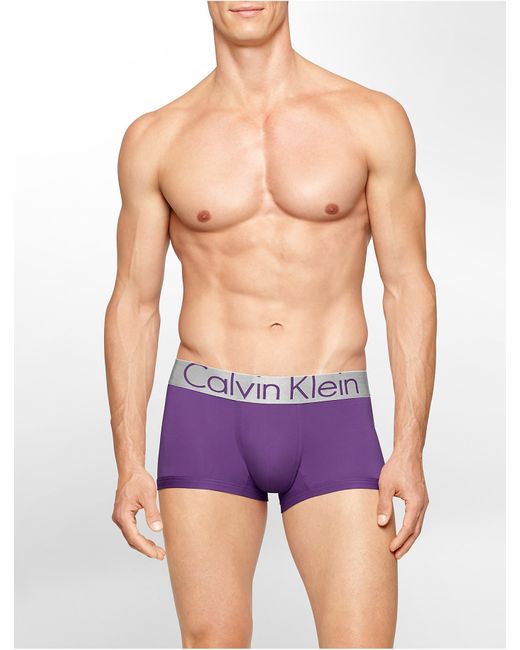 Calvin Klein Purple Underwear Steel Micro Low-rise Trunk for men