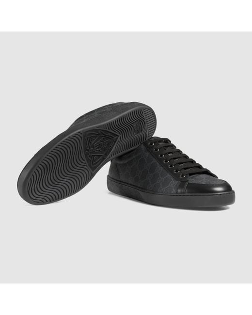 Gucci supreme trainers black sale
