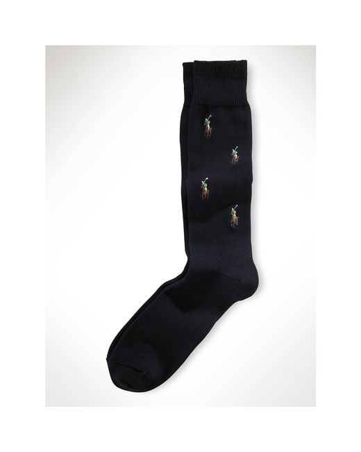 Polo Ralph Lauren Blue Allover Pony Socks for men