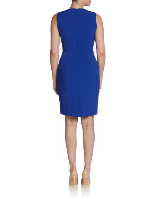 Calvin klein blue sheath dress hotsell