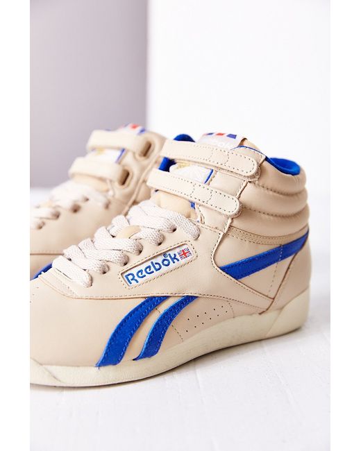 Reebok Freestyle Hi Vintage Sneaker in Ivory (Natural) | Lyst