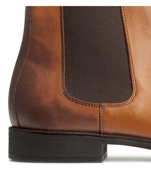 sirene Dårlig faktor Sentimental H&M Leather Chelsea Boots in Brown for Men | Lyst