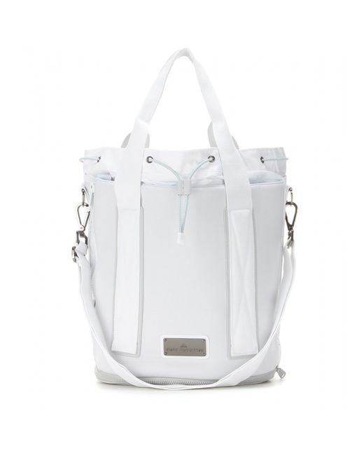 adidas By Stella McCartney Tennis Drawstring Bag in White | Lyst