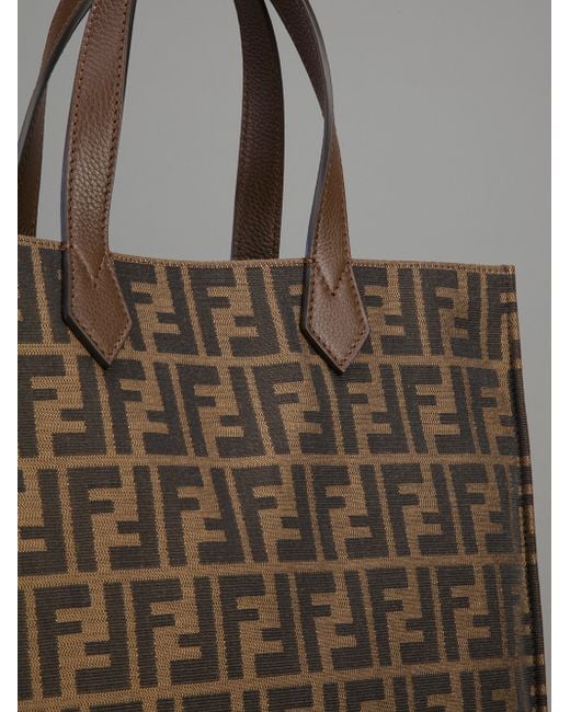 Fendi Zucca Shopper Tote in Brown Lyst