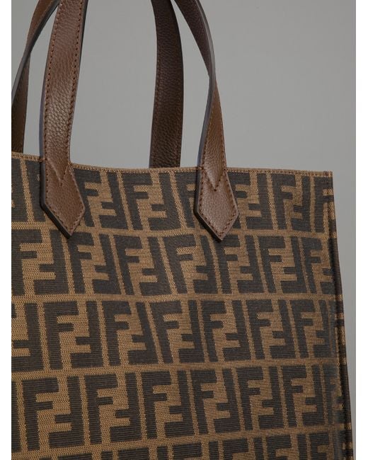 Fendi 'Zucca' Shopper Tote in Brown | Lyst