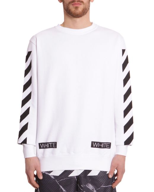 Off white blue collar sweatshirt top