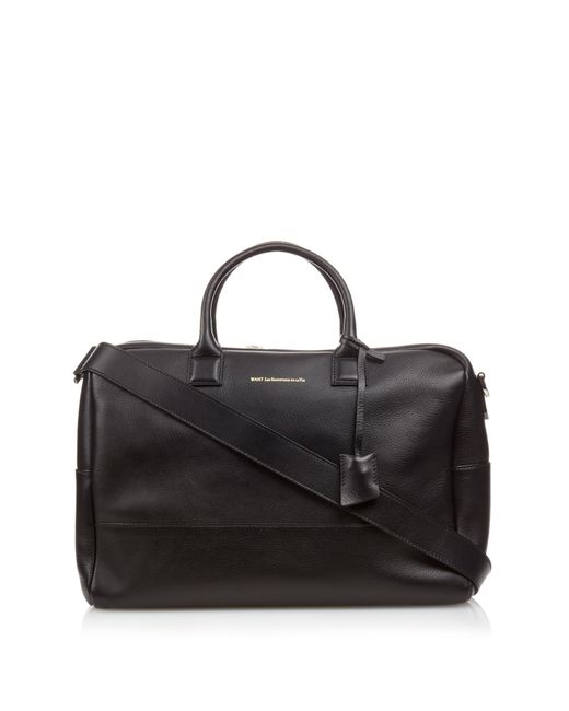 WANT Les Essentiels Douglas Leather Holdall Bag in Black for Men | Lyst