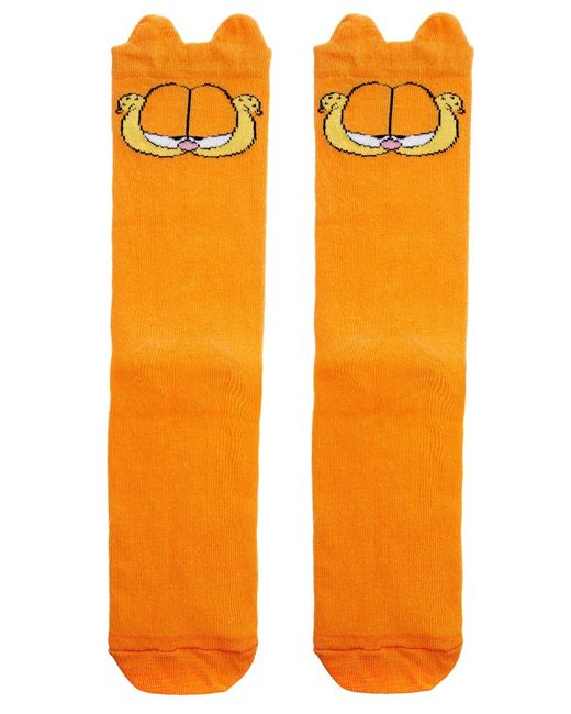Lazy Oaf Orange Garfield Socks for men