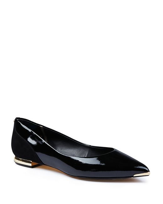 ted baker flat black shoes