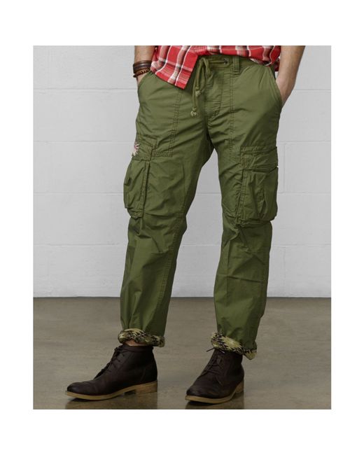 Denim & Supply Ralph Lauren Slimfit Poplin Cargo Pants in Green for Men ...