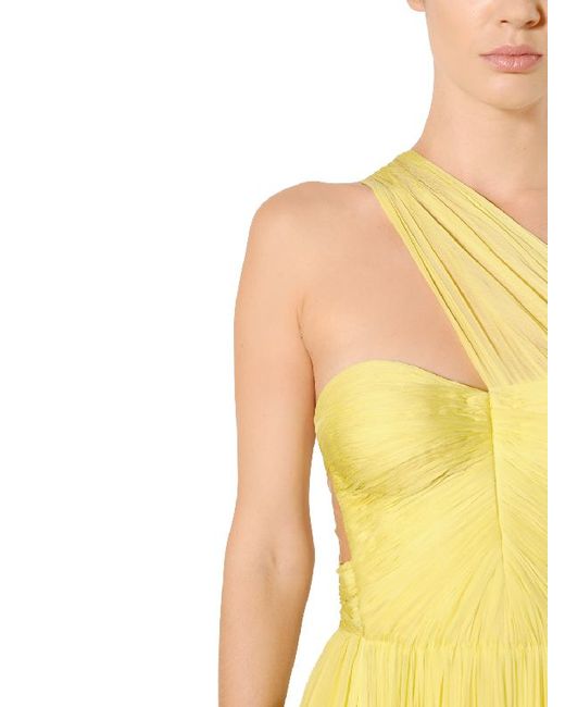 Maria Lucia Hohan Andora Silk Mousseline Gown in Yellow | Lyst