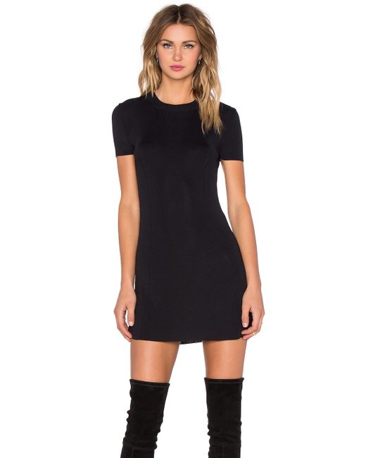 Osklen Black Short Sleeve Mini Dress