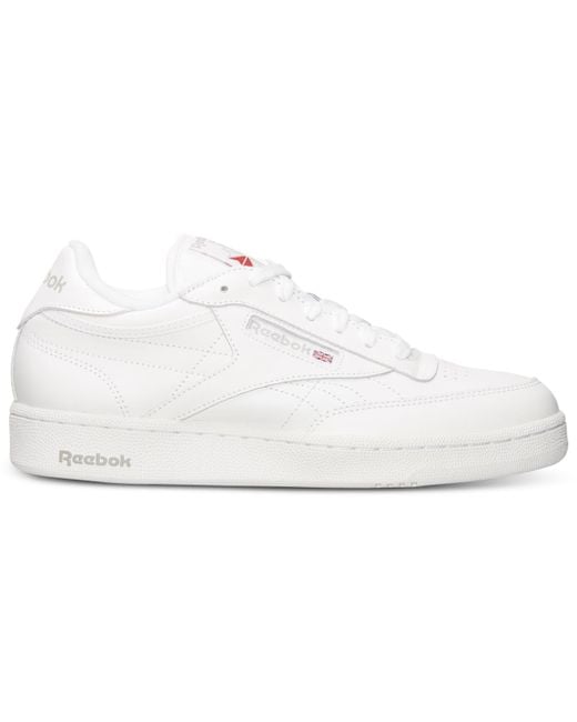 Reebok White Men'S Club C Extra Wide 4E Casual Sneakers From Finish Line for men