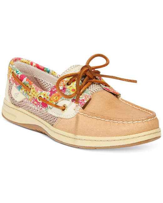 Sperry Top-Sider Brown Sperry Women'S Bluefish Liberty Floral Print Boat Shoes