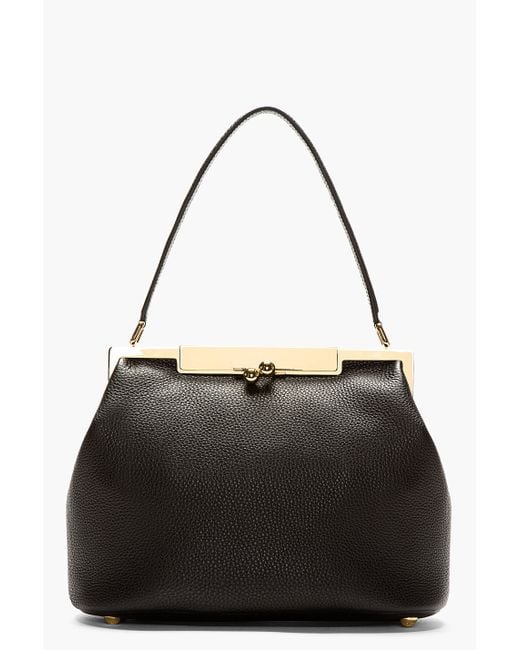 Dolce & Gabbana Black Leather Sara Doctors Tote Bag
