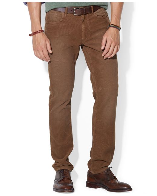Polo Ralph Lauren Brown Straight-Fit 5-Pocket Corduroy Pants for men