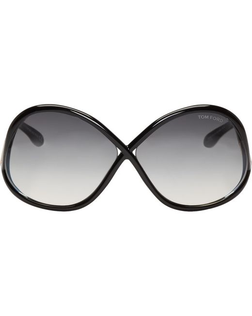 Tom Ford Black Oversized Figure 8 Sunglasses