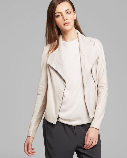 Vince Jacket - Scuba Leather in White 