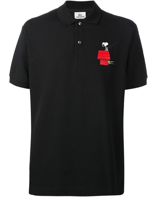 Lacoste Black 'snoopy' Polo Shirt for men