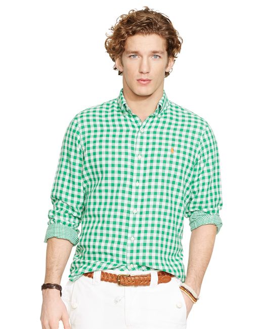 Polo Ralph Lauren Green Double-Faced Checked Shirt for men