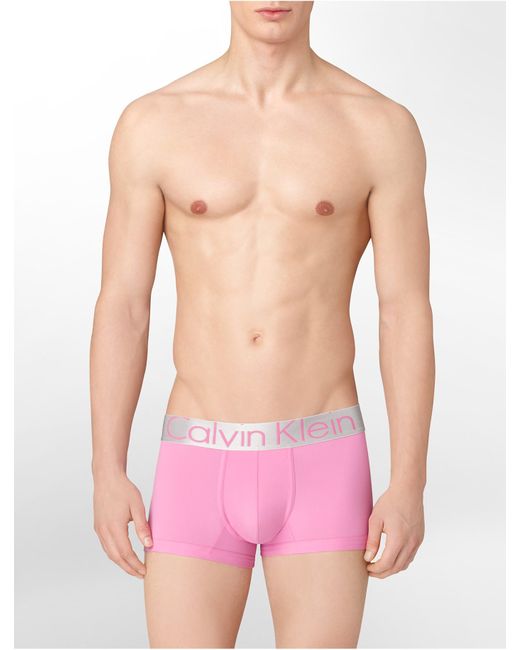 Calvin Klein Pink Steel Micro Low-rise Trunk for men