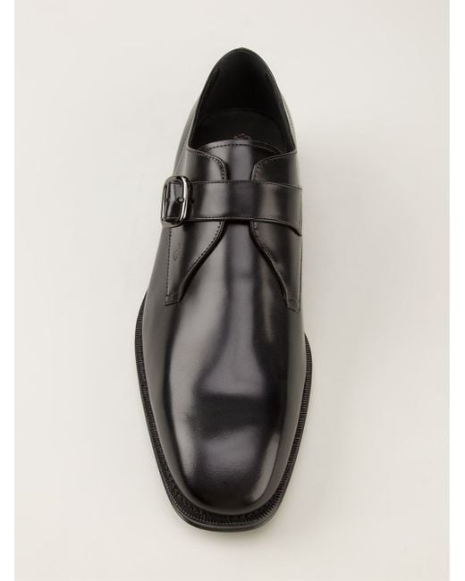 Tod's Single Strap Monk Shoes in Black for Men | Lyst